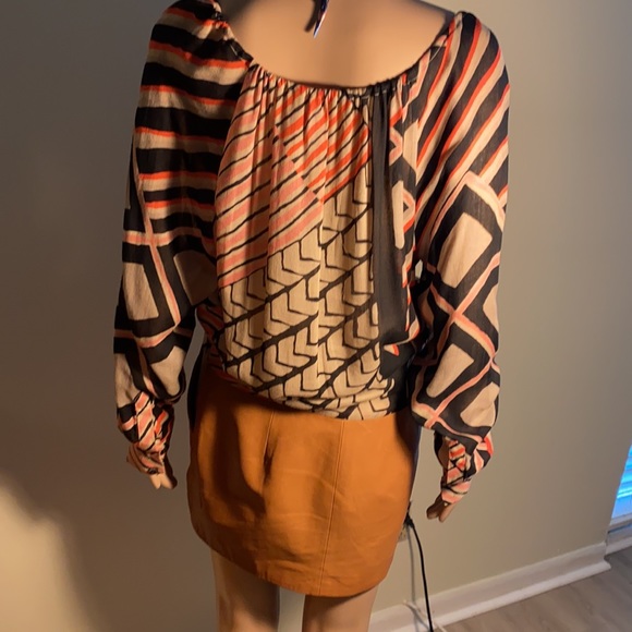 Thakoon Dress Tan Lambskin Leather skirt size 2-4 - Picture 5 of 10